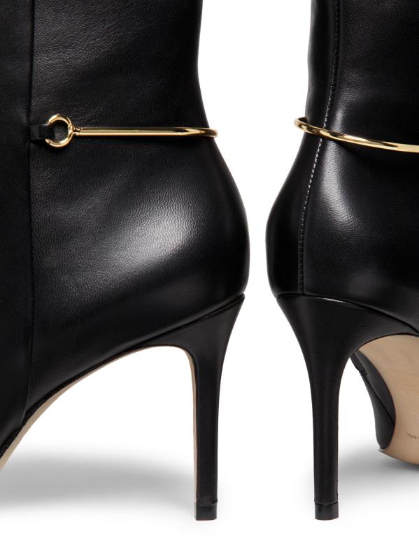 #6: جوارب ستيليتو من الجلد مقاس 85 ملم - أسود