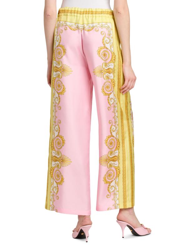 #4: بنطال باروكو فولارد من الحرير - كوارتز وردي أصفر شاحب