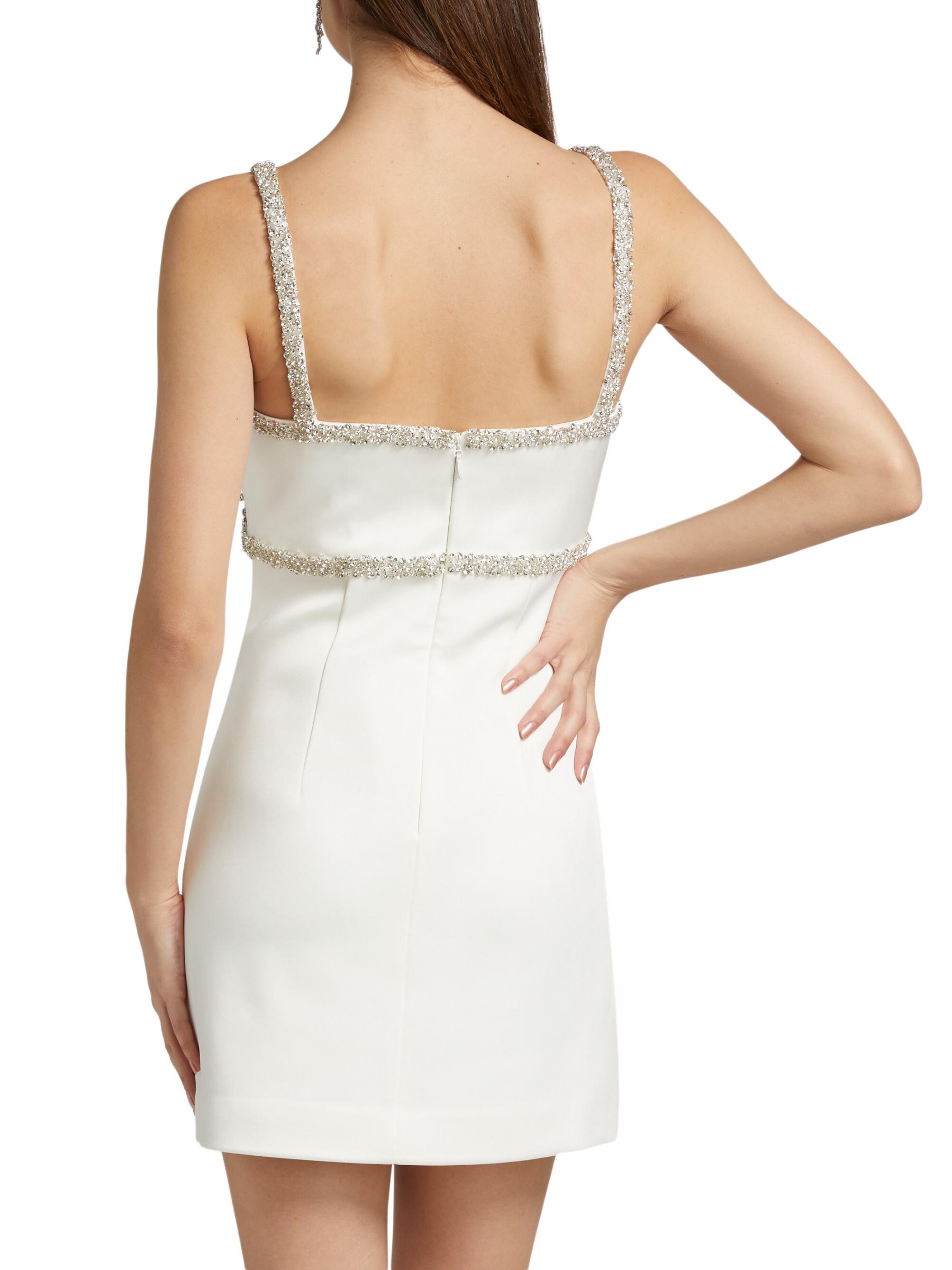 新作【Rebecca Vallance】Lia embellished minidress Lia embellished minidress in white - Rebecca Vallance