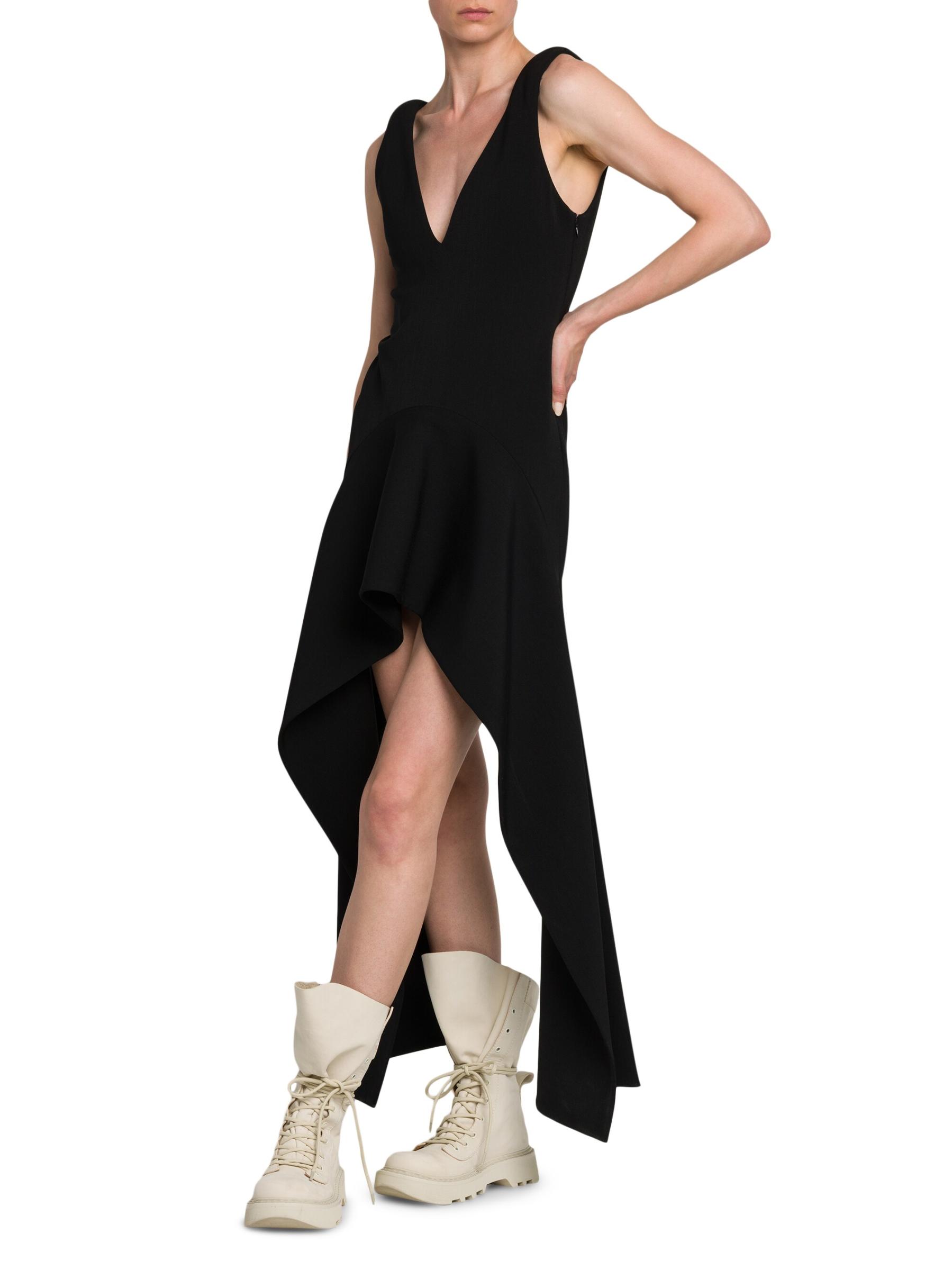 【関税込み】JW Anderson ブラック Vネック ドレープ ミニドレス JW Anderson - Vネックドレープヘムミニドレス をオンライン購入