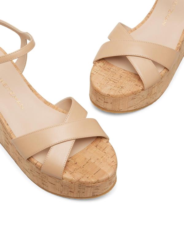 #4: صندل داينا من الجلد الوتد 65 ملم - أدوبي