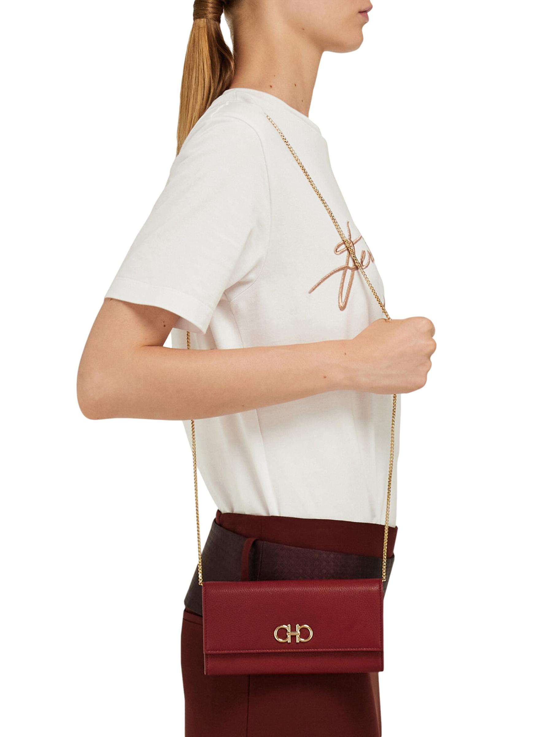 Shop Ferragamo - Gancini Soft Wallet-on-Chain | Saks Fifth