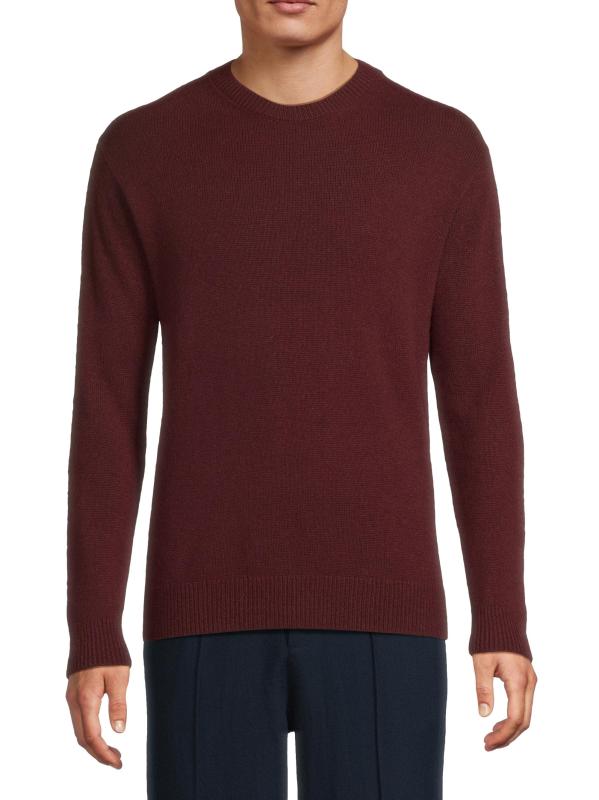 #2: سترة ستيتسمان من الكشمير برقبة مستديرة - بوردو