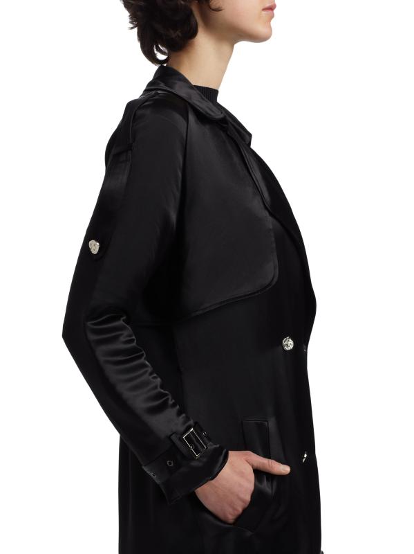 黒のダブルブレストトレンチコート Dolce & Gabbana ダブルブレスト トレンチコート | ブラック | FARFETCH JP