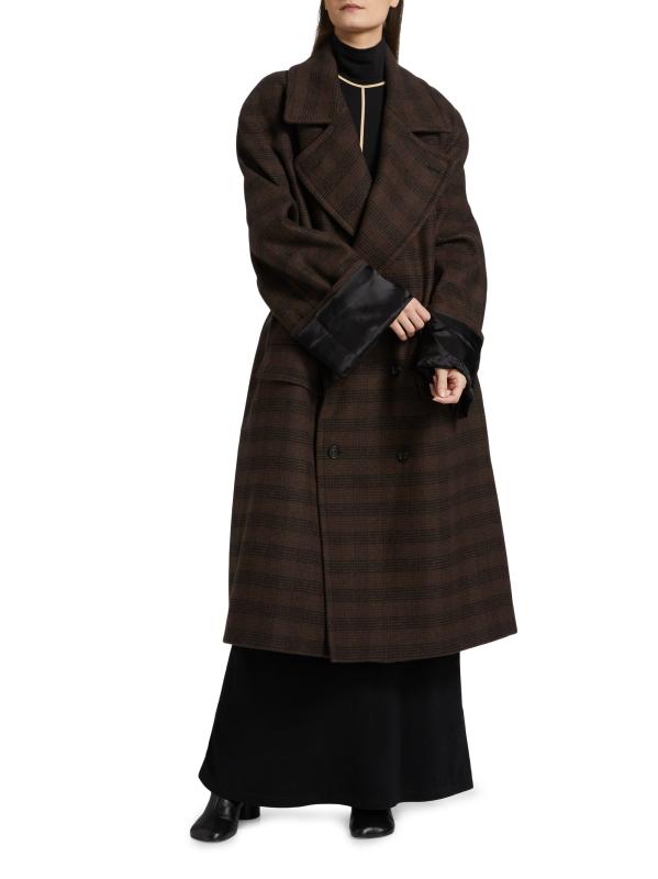 ♦MM6 Maison Margiela♦パネルウール混コート MM6 Maison Margiela - チェック・ウール混オーバーサイズ