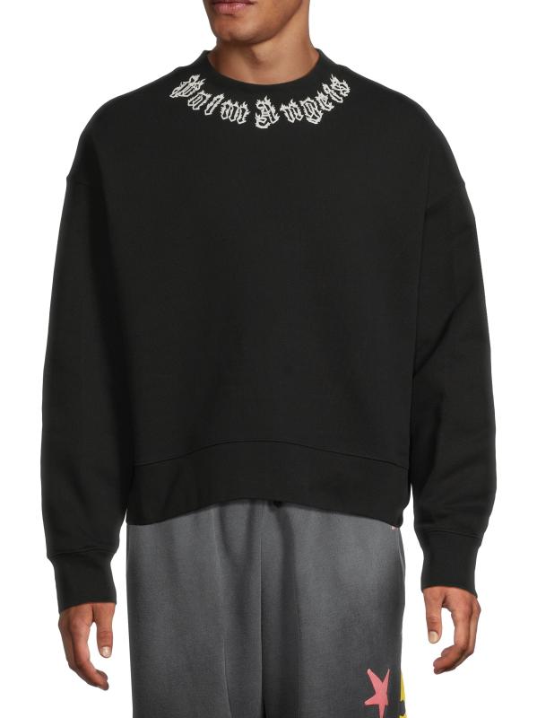 [関税なし] PALM ANGELS/ ロゴ クルーネックスウェットシャツ 送関込【PALM ANGELS】ロゴクルーネックスウェットシャツ Palm