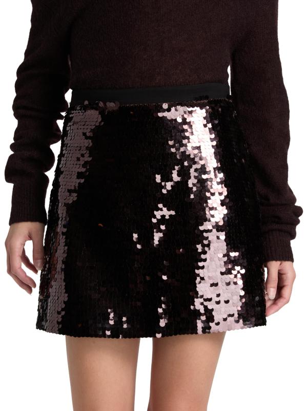 #2: تنورة كليو القصيرة المطرزة - ميرلوت