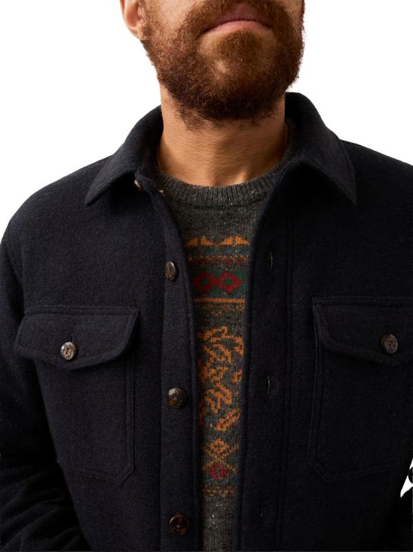 #4: جاكيت رانج فليسي - نسيج قطني باللون الأزرق الداكن