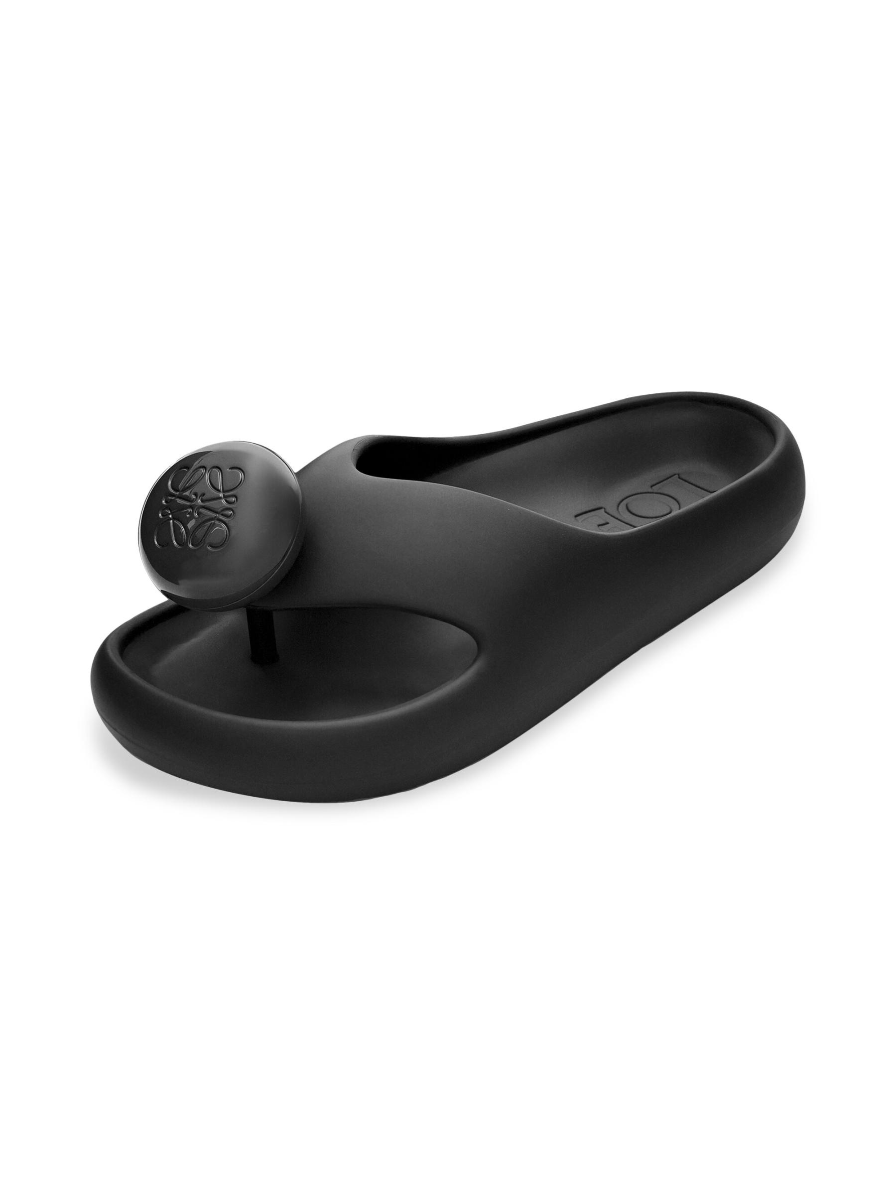 LOEWE トイ ホインテットトゥ アンクルフツ L815286X200 BLACK Toy Panta toe post sandal in lambskin Black - LOEWE