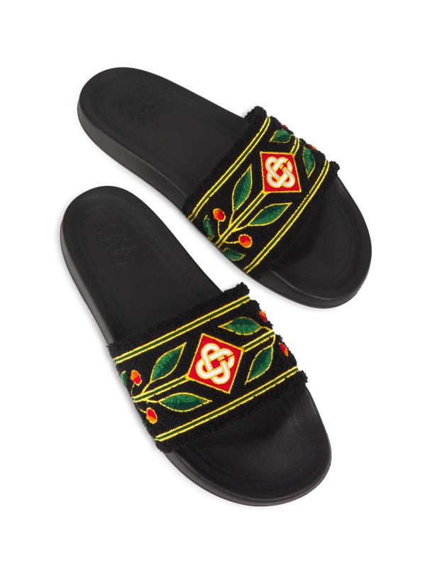 #4: صندل لوريل تيري سلايد - أسود