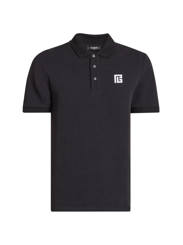 قميص بولو مطرّز بمونوغرام