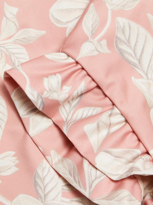 #5: الجزء السفلي من البكيني بطبعة زهور عالية الارتفاع من جينجيبر - وردي