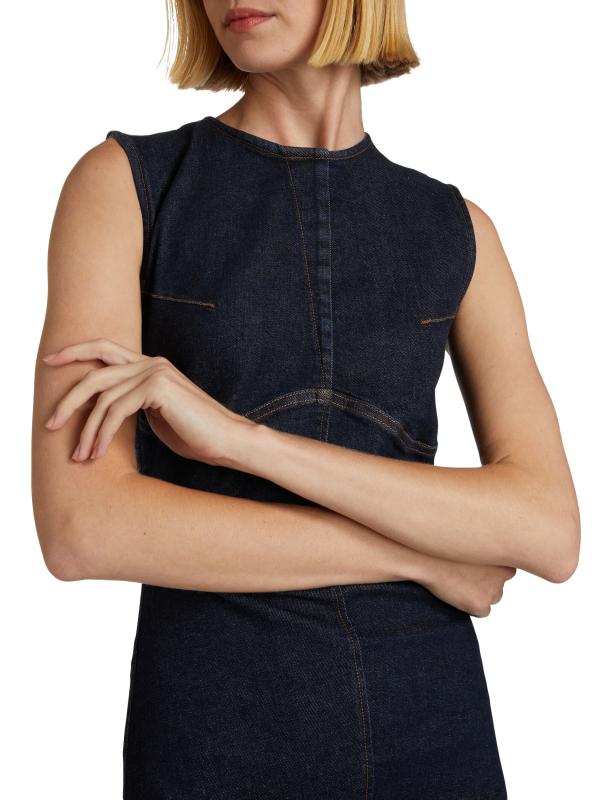 直営♪SPORTMAX ストレッチデニム ノースリーブドレス GERANIO Sportmax - ジェラニオ・ストレッチ・デニム・ノースリーブ