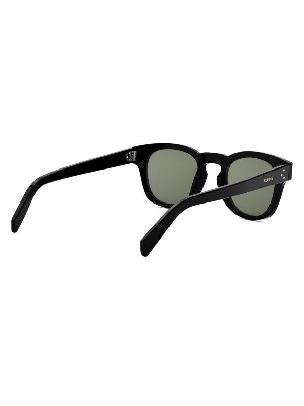 #6: نظارات شمسية مربعة 49 ملم - أخضر أسود لامع