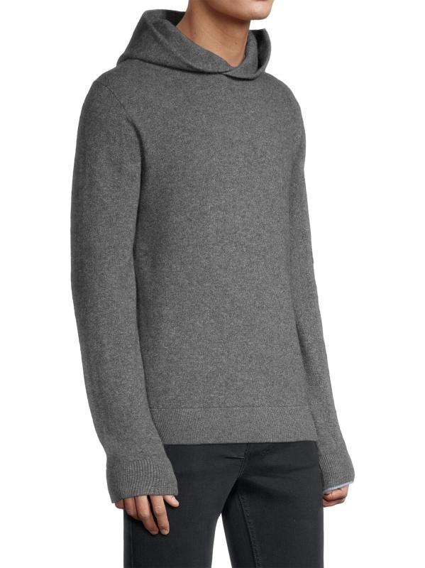 #3: هودي كوكو من الصوف والكشمير - رمادي داكن