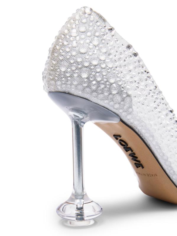 #7: Toy 90MM Rhinestone-Embellished Mesh Pumps - TRANSPARENT