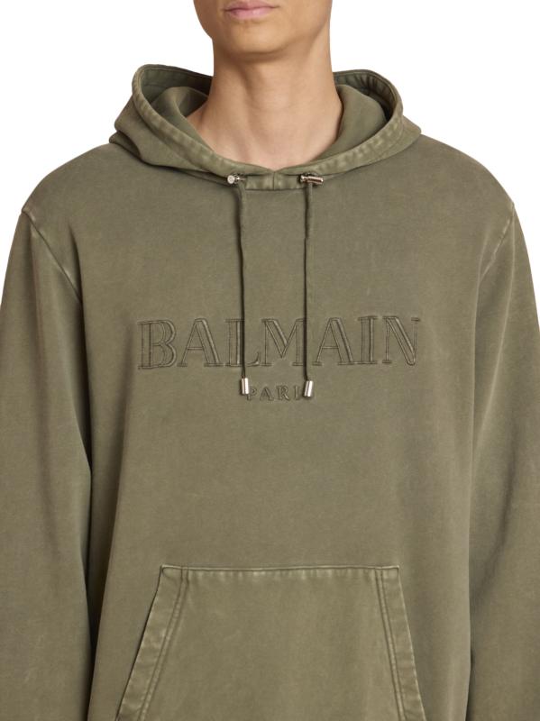 送料関税込【BALMAIN】ロゴ刺繍入りコットンジャージーパーカー 送料関税込【BALMAIN】ロゴ刺繍入りコットンジャージーパーカー