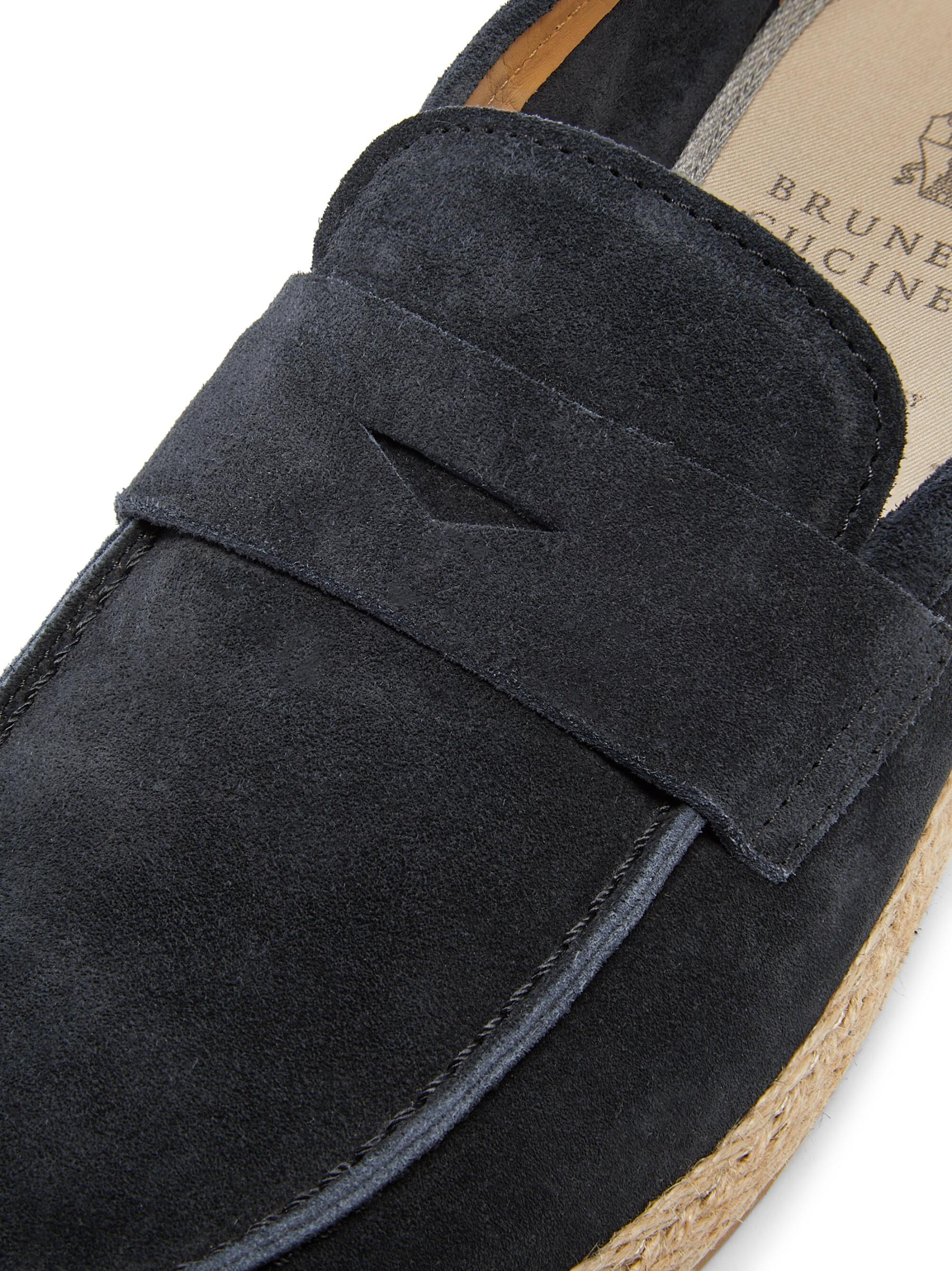 ソ*き様 ブルネロクチネリ エスパドリーユ ローファー ネイビー スエード 43 Brunello Cucinelli - スエードエスパドリーユローファー を