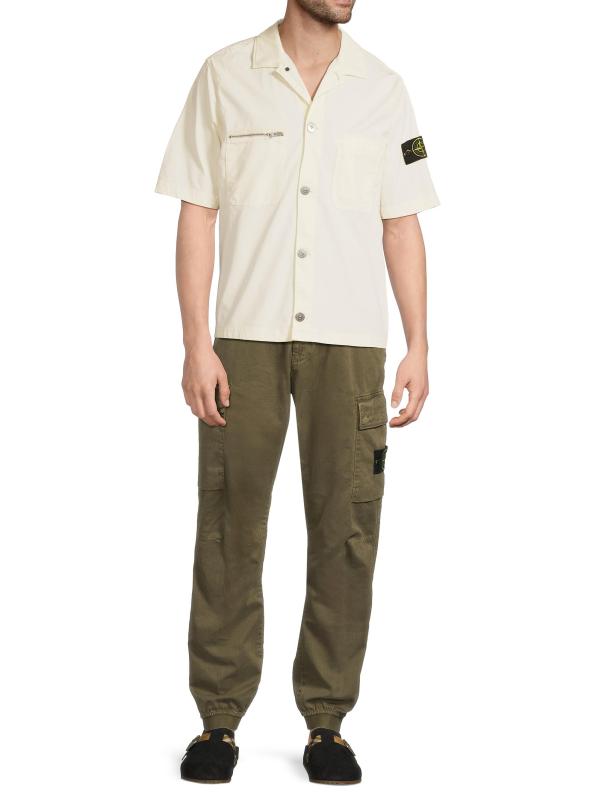 #6: قميص بجيب قطني قابل للتمدد - عاجيي