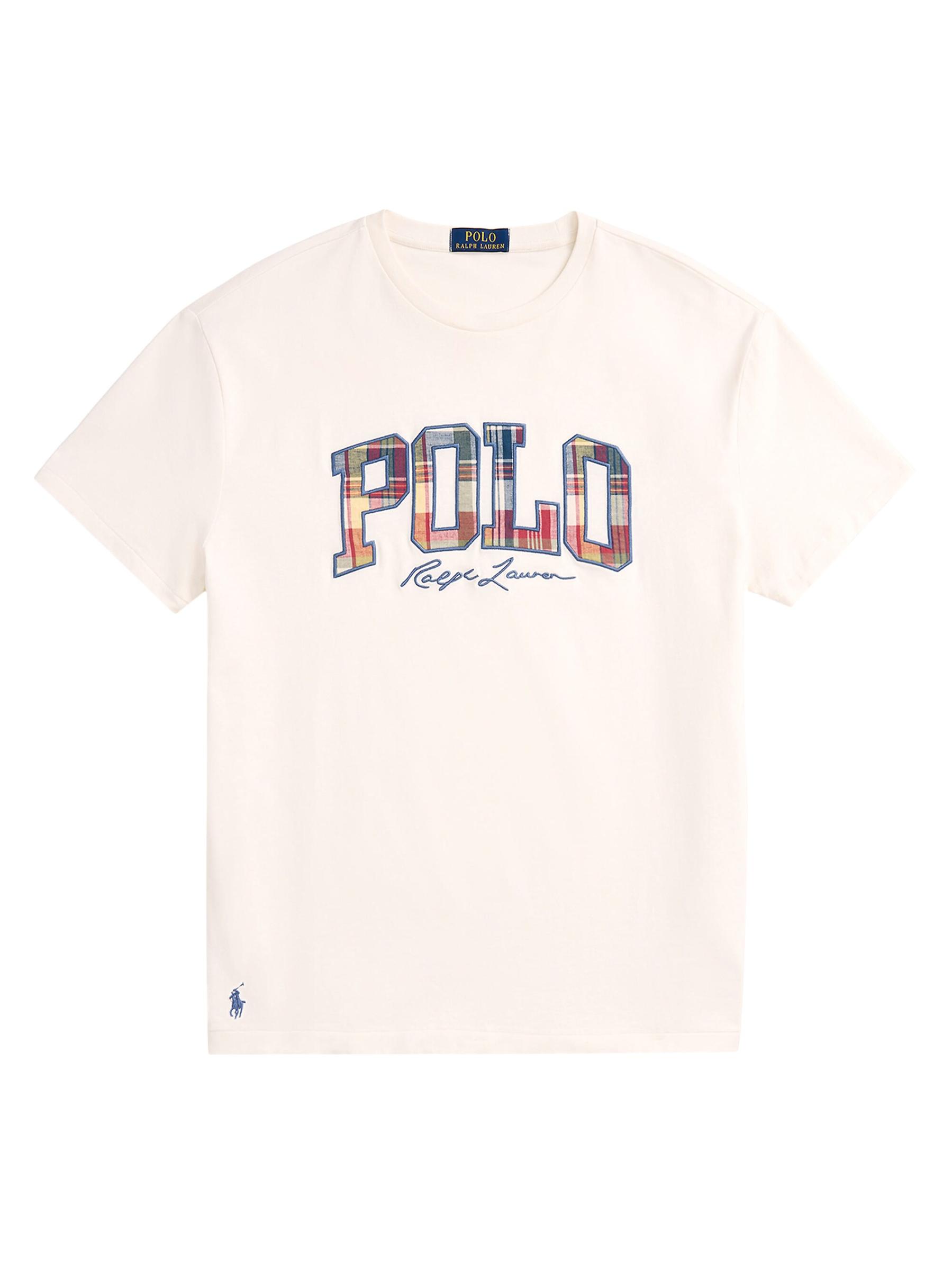 Shop Polo Ralph Lauren - Madras Logo Jersey Crewneck T-Shirt