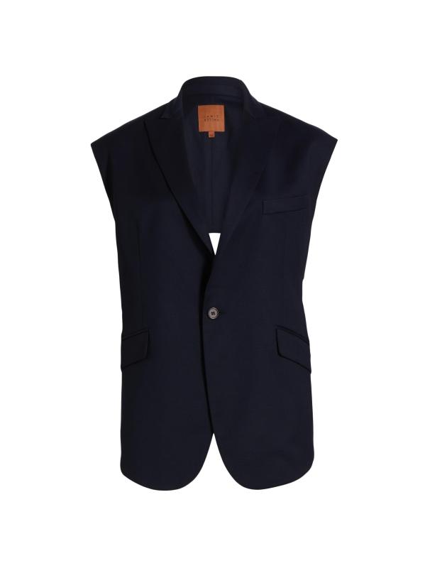 جاكيت Missing Blazer بفتحة من الخلف وأكمام قصيرة