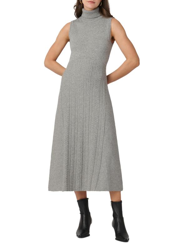 Shop Shoshanna Carmella Cotton-Wool Midi-Dress Saks Fifth