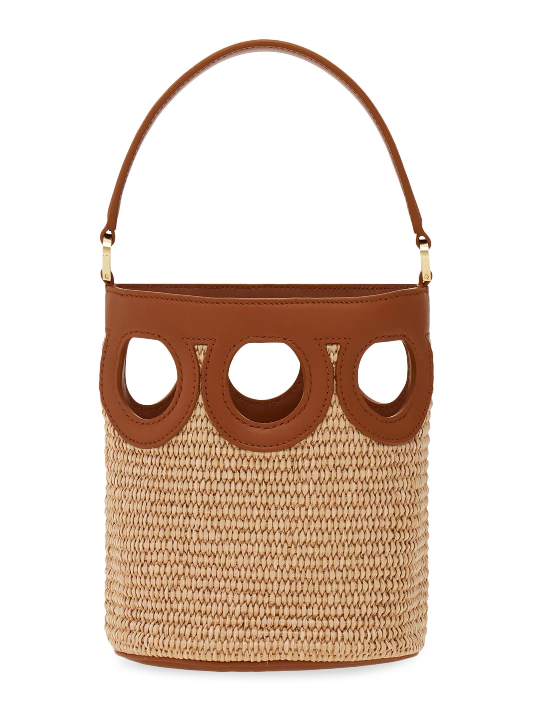 ☆Ferragamo☆ バケットバッグ 正規品 Ferragamo - ミニ・ラフィア・バケットバッグ をオンライン購入
