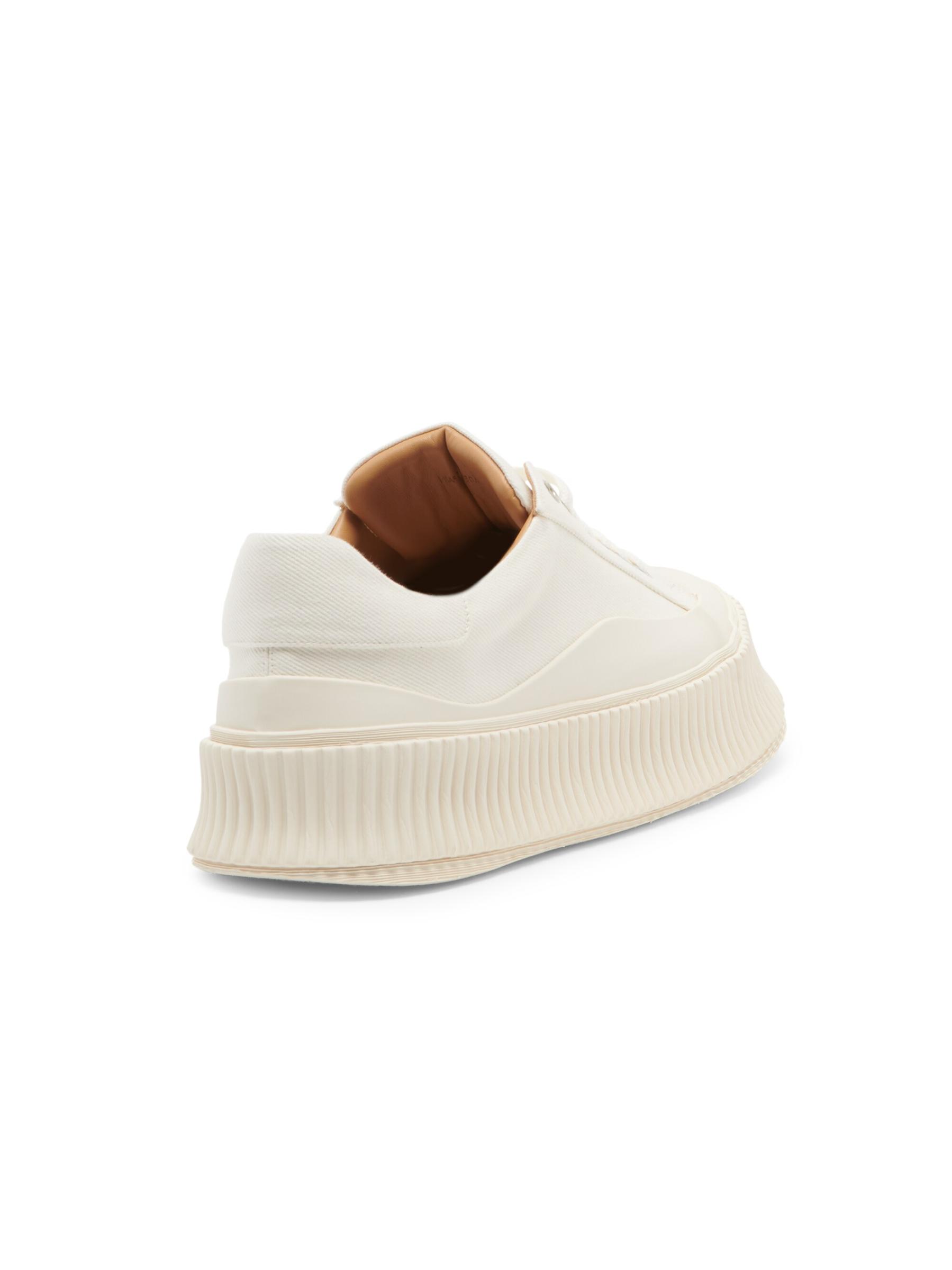 JIL SANDER パネル ラウンドトゥ スニーカー Jil Sander - レザーパネル付きロートップ・スニーカー を