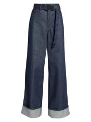 関税送料込【sacai】Denim and cotton-blendトップス sacai サカイ ×BEYONDEXX 20AW ブルー ドッキング Denim Blouson