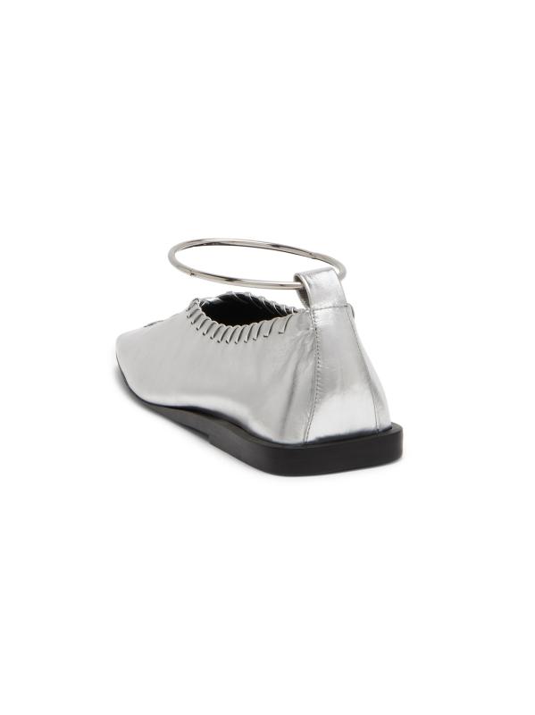 ★JIL SANDER直営店★メタリックレザーフラットバレリーナ JIL SANDER ジルサンダー バレエシューズ BALLERINA バレリーナ