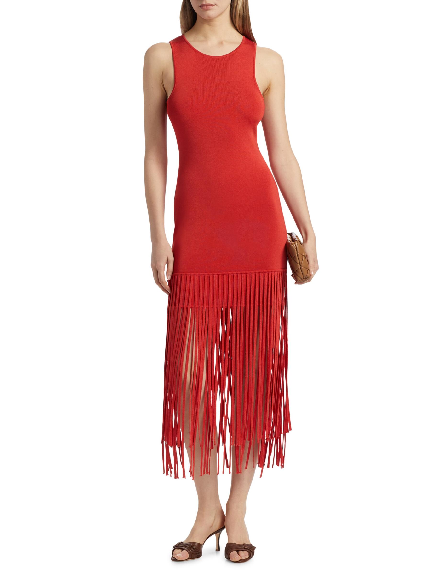 maison celon／fringe knit dress FRINGE KNIT DRESS - Brown / Taupe | ZARA Canada
