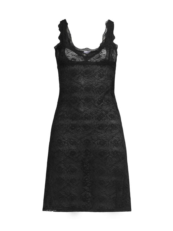 قميص كيكي مزين بالدانتيل بنقشة الزهور