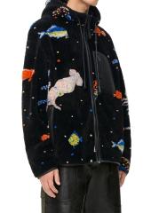 Shop Loewe - Suna Fujita x Loewe Fleece Hooded Jacket | Saks Fifth