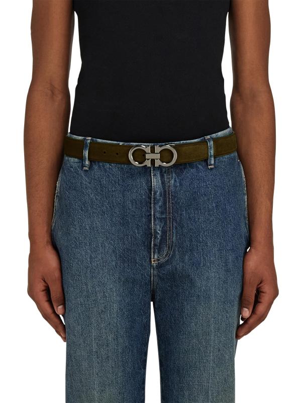 #2: حزام غانسيني بإبزيم من الجلد المدبوغ - أخضر