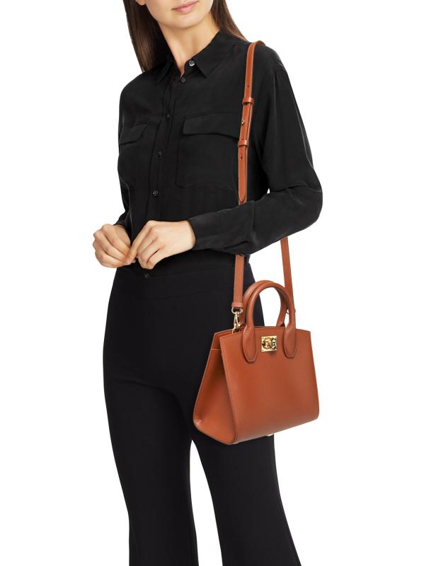 Ferragamo - ミニ スタジオ ボックス レザー トップ ハンドル
