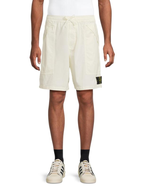 #2: شورت برباط من القطن القابل للتمدد - عاجيي