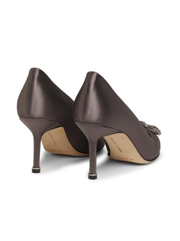 #3: مضخات ساتان مرصعة بالكريستال مقاس 70 مم من هانجيسي - رمادي داكن