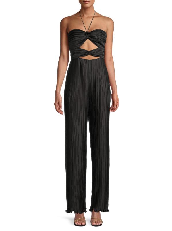 #2: جمبسوت ميريام بفتحة مطوية - أسود