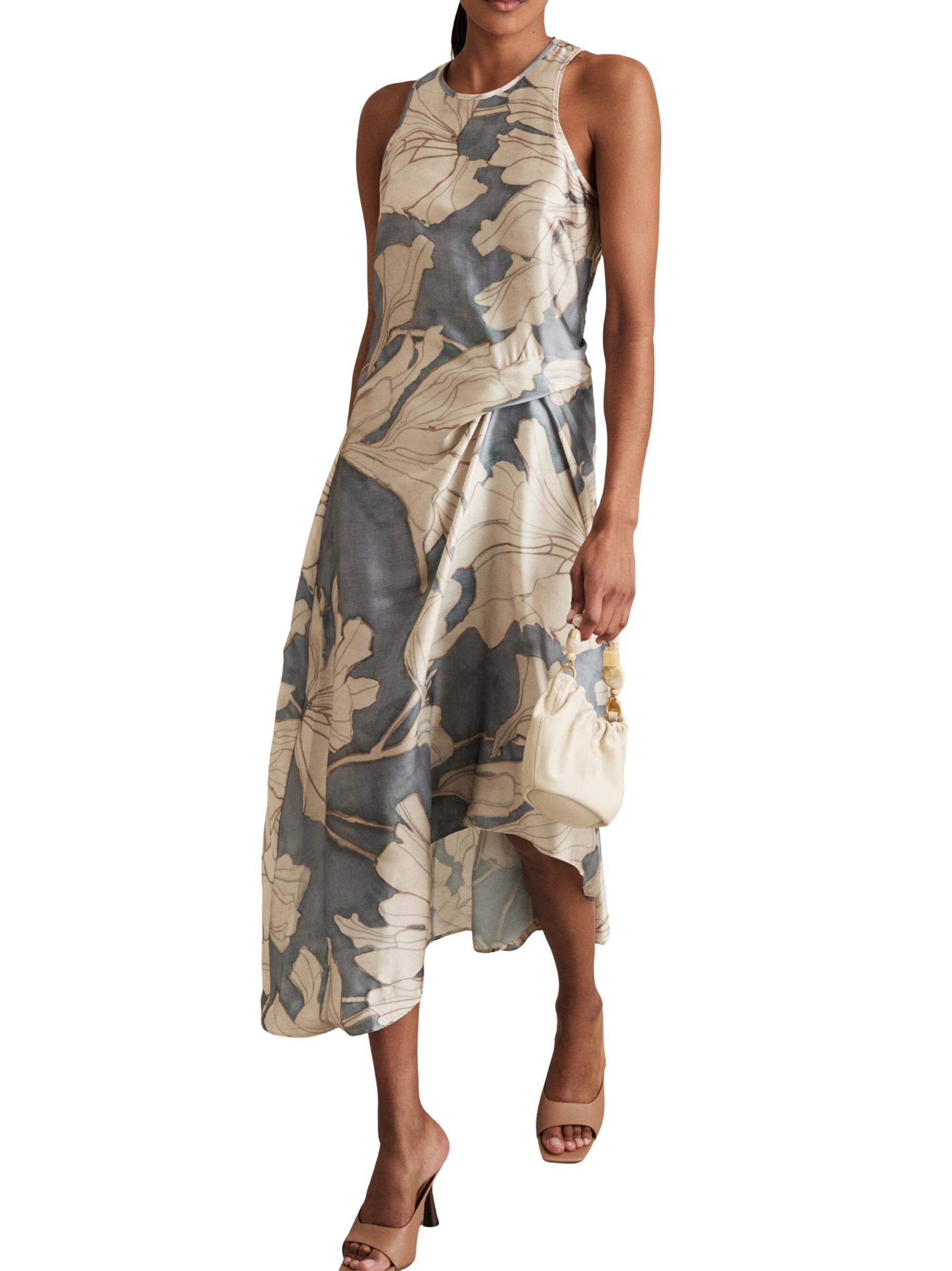 英国限定【REISS】フローラルプリント◇ミディワンピース Hobbs