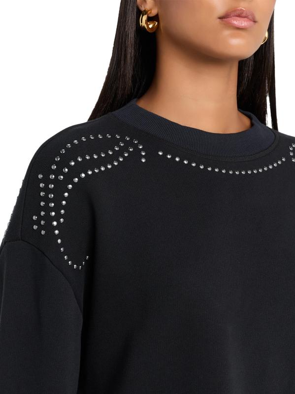 #4: سويت شيرت تيري كروب فينتاج - أسود