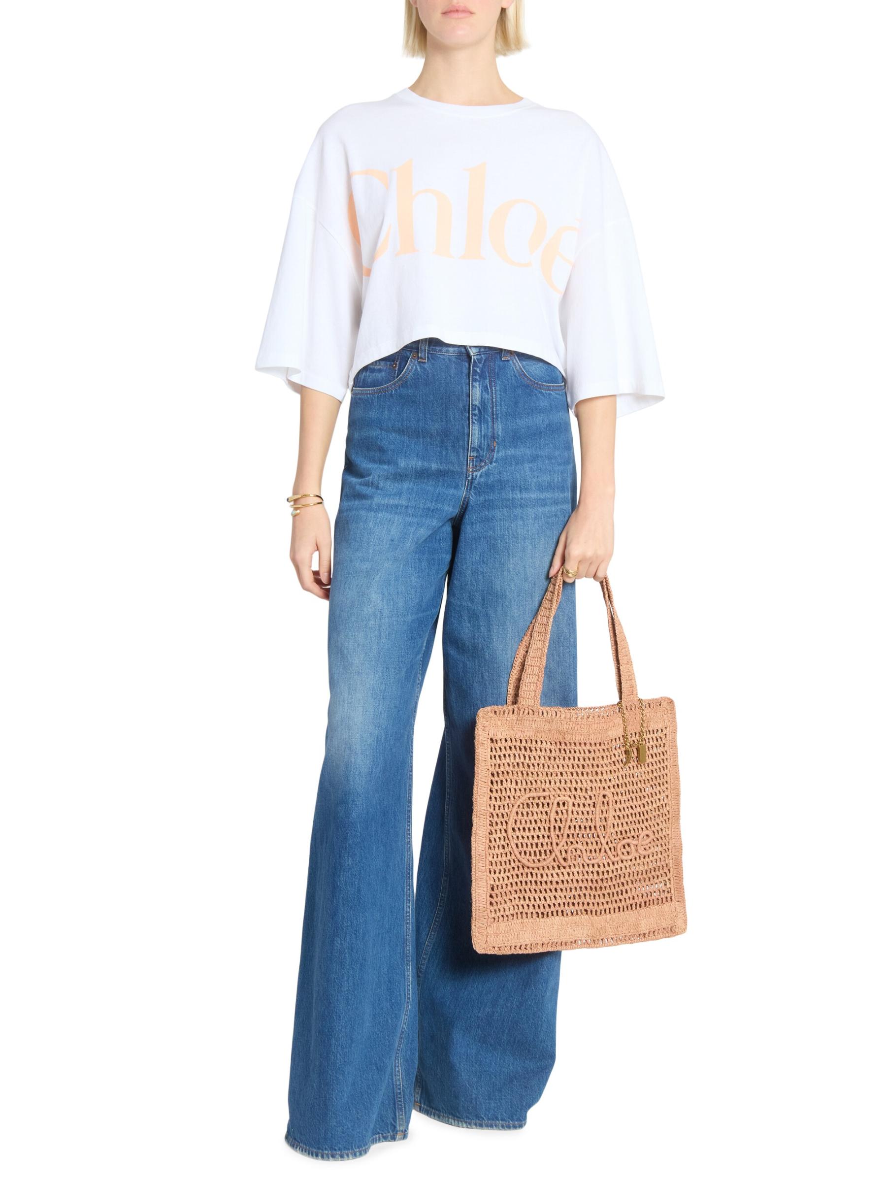 Chloe バナナトートバッグ Chloé ラフィア製Summer Bananaトートバッグ の青色 | Chloé JP