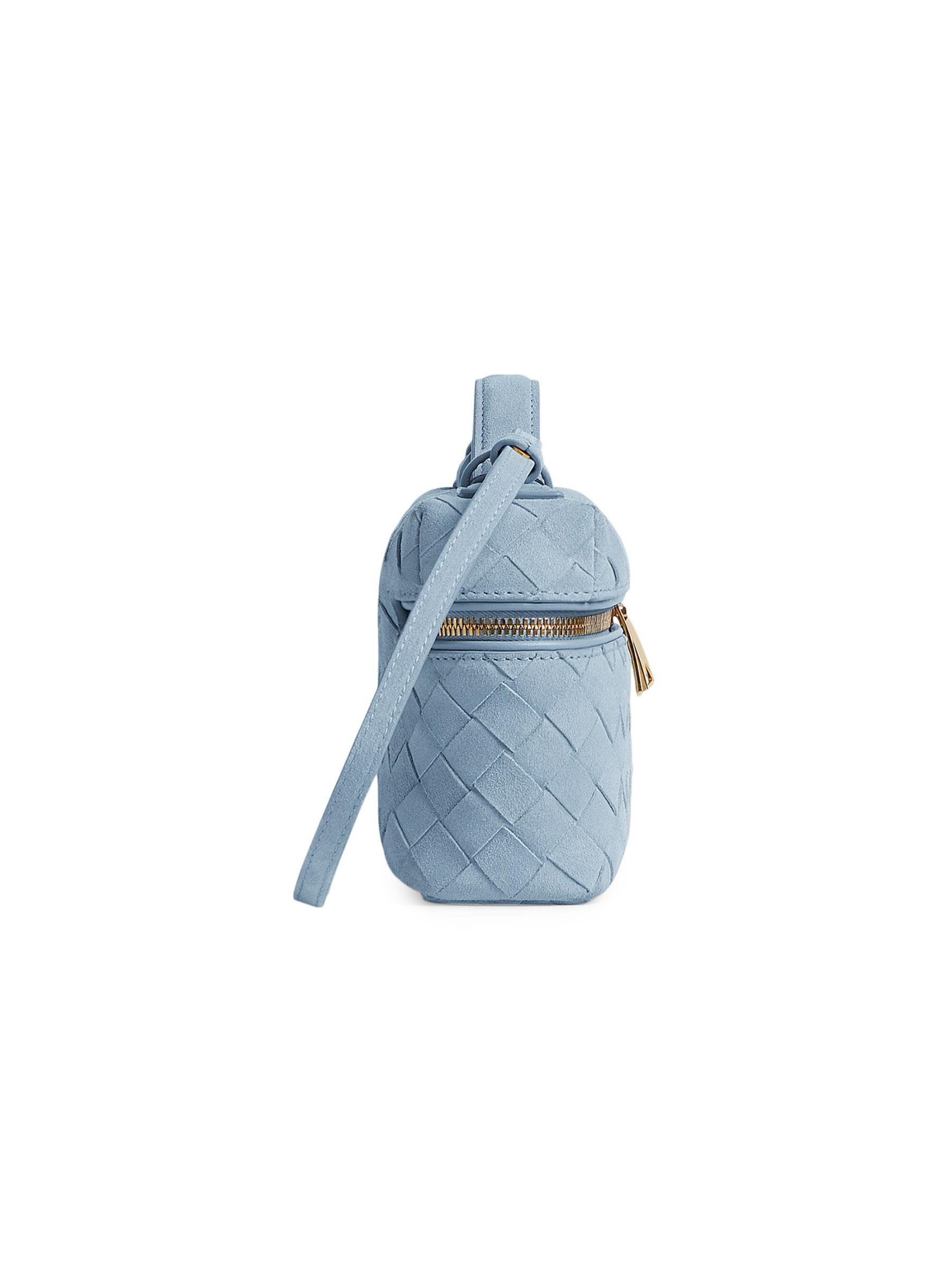 Bottega Veneta直営店イントレチャートスエードのバニティケース Bottega Veneta - バンバン イントレチャート スエード