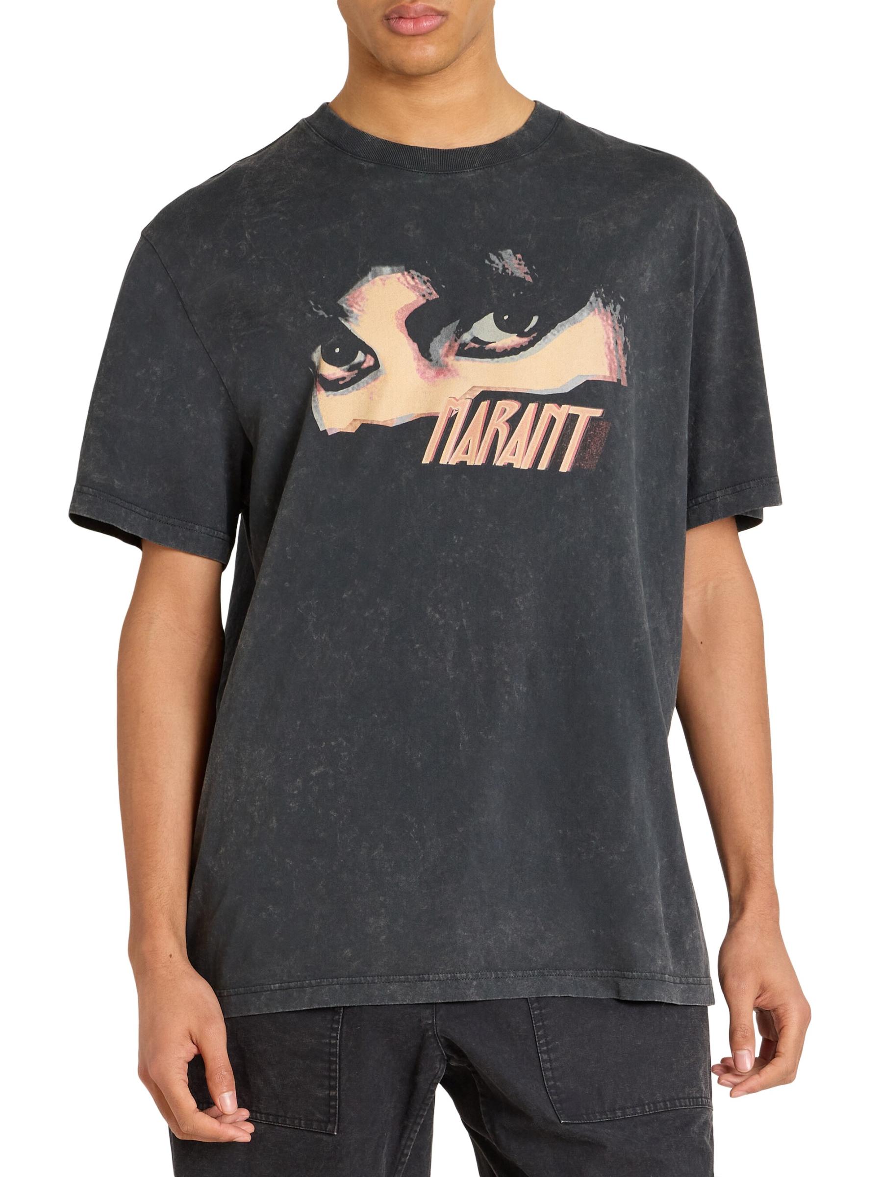 Shop Isabel Marant - Hugo Graphic Cotton T-Shirt | Saks