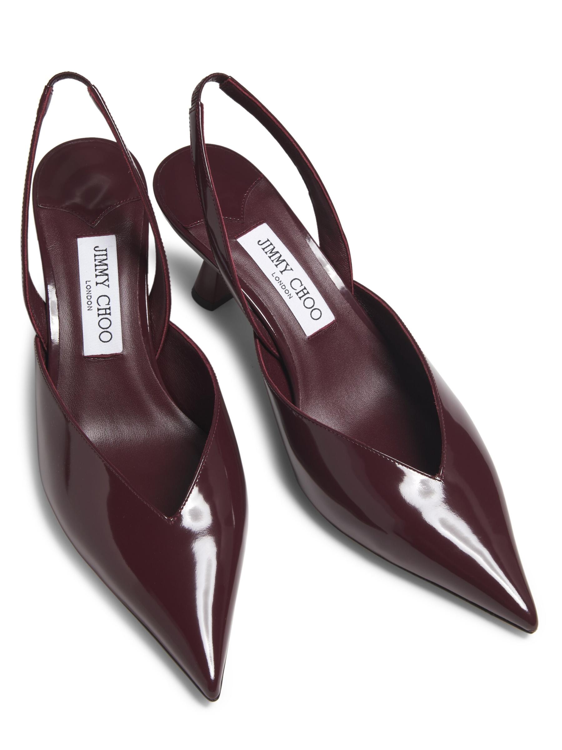 Shop Jimmy Choo - Maryanne 65MM Leather Slingback Pumps