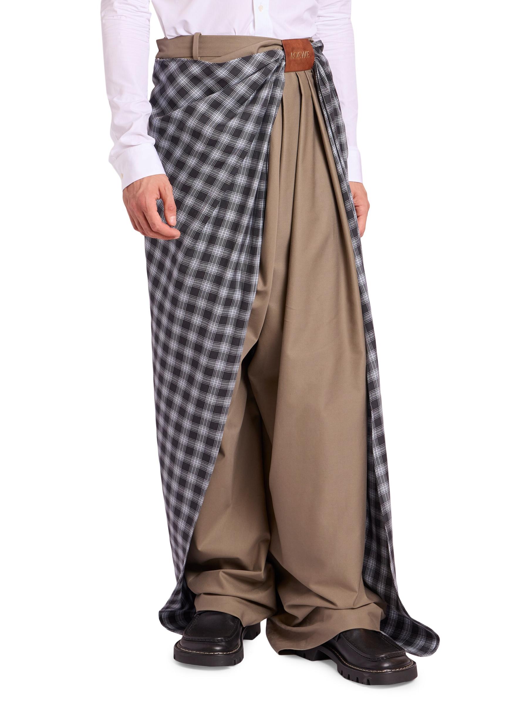 Shop Loewe - Cotton-Blend Draped Wide-Leg Pants | Saks Fifth