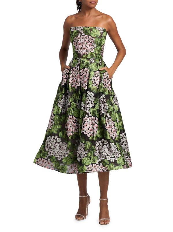 #2: فستان متوسط الطول بمشد مطرز بالزهور من كيت - متعدد