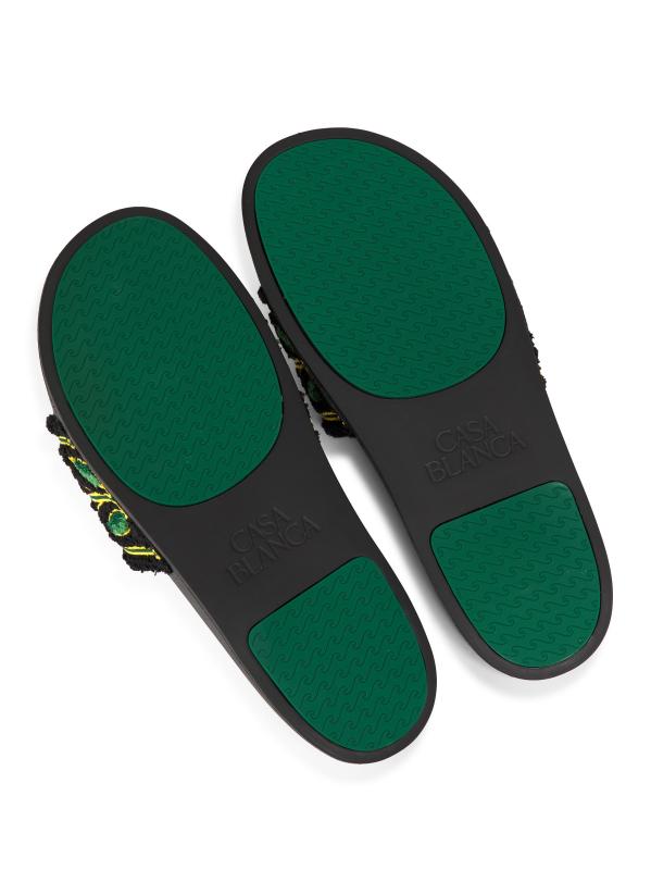 #6: صندل لوريل تيري سلايد - أسود