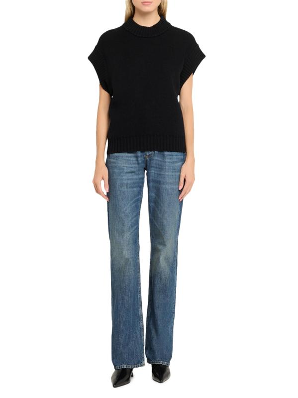 #2: حذاء Mott 50 ملم من الجلد لمنتصف الساق - أسود