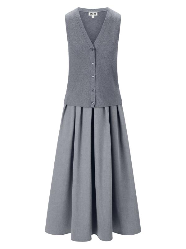 トップス MILITARY WORK I LINE DRESS Military-inspired Dress, Army Green Midi Shirt Dress for