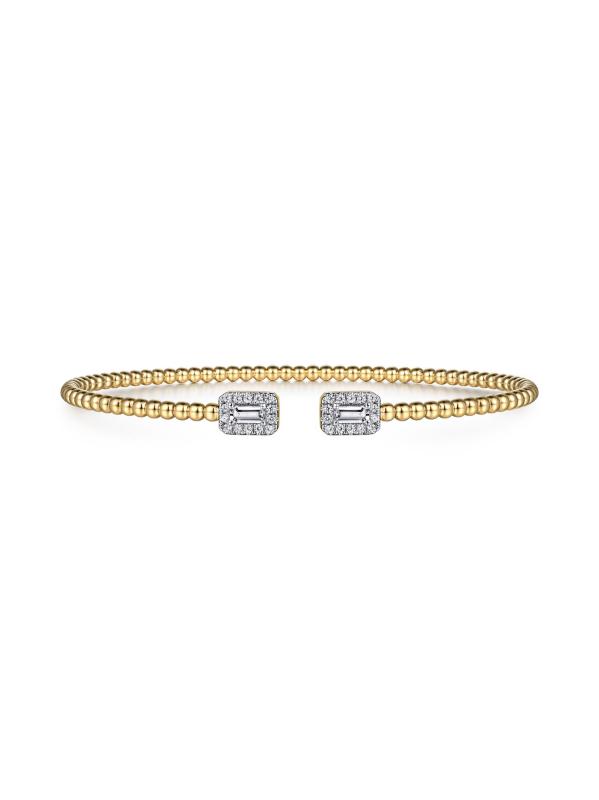 سوار بوجوكان من الذهب عيار 14 قيراطًا والألماس عيار 0.30 TCW